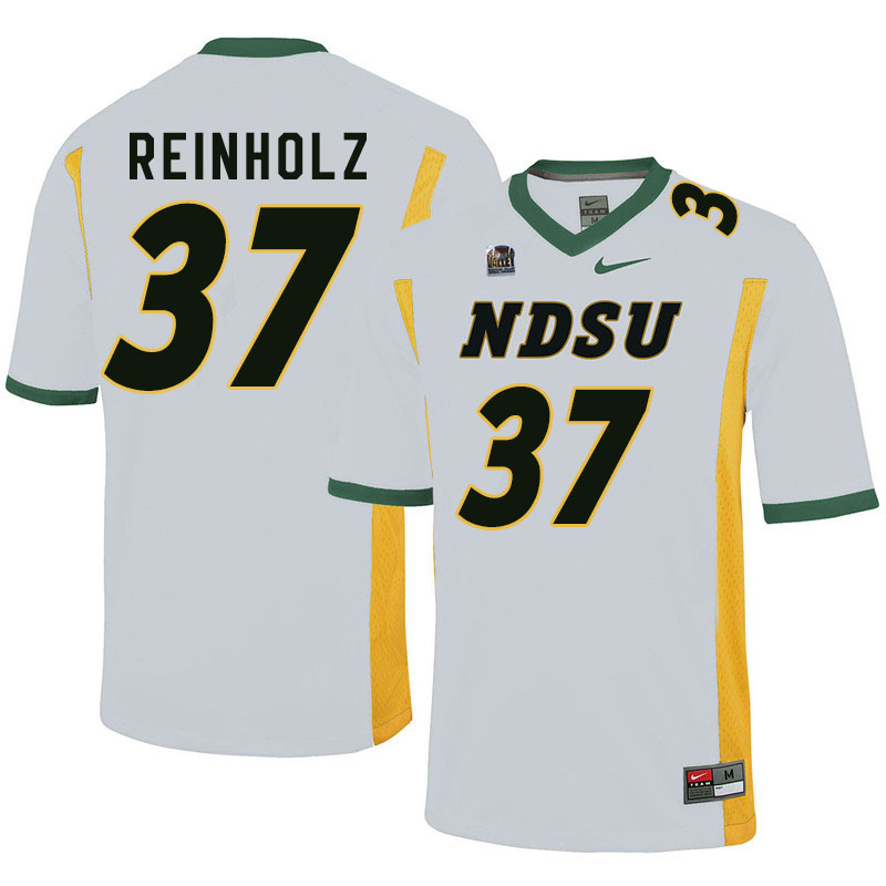 Men #37 Jake Reinholz North Dakota State Bison College Football Jerseys Sale-White - Click Image to Close